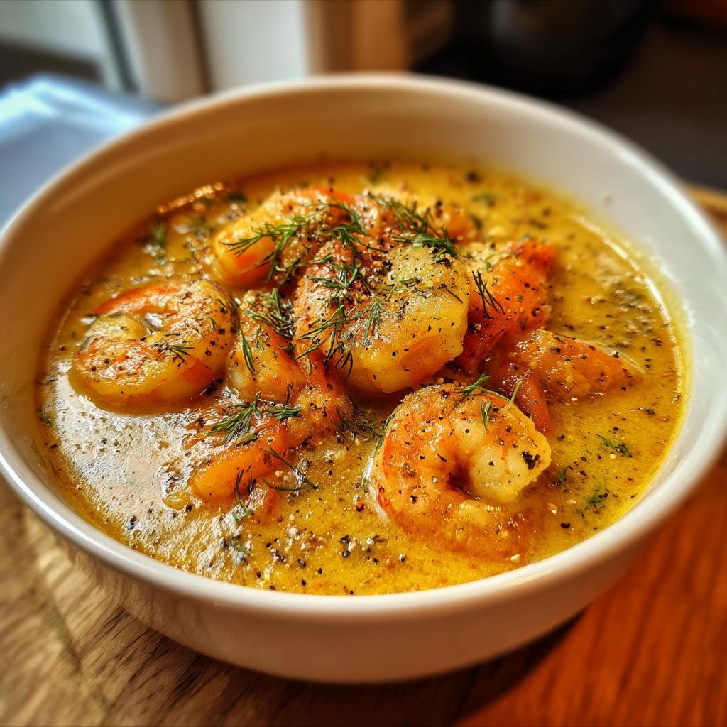 Krämig Räksoppa med Dill