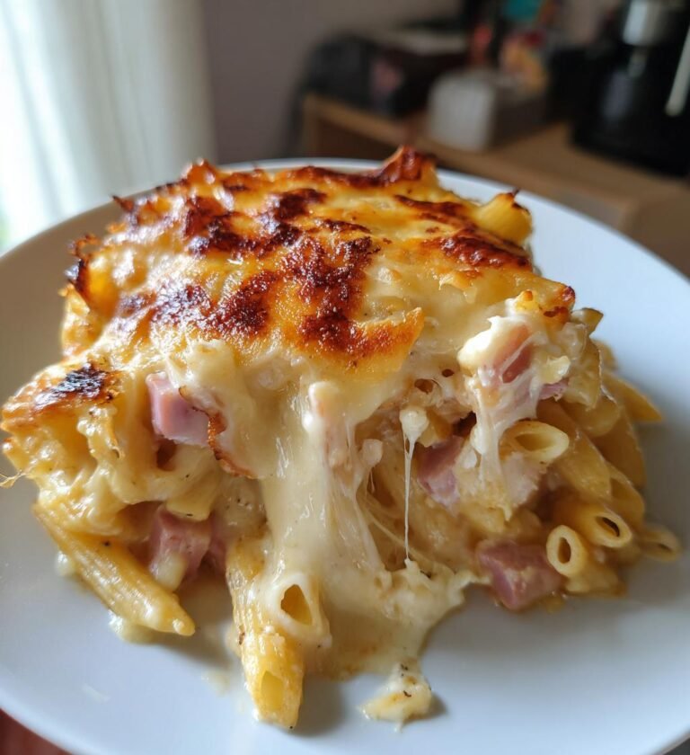 Krämig Skinkgratäng med Pasta