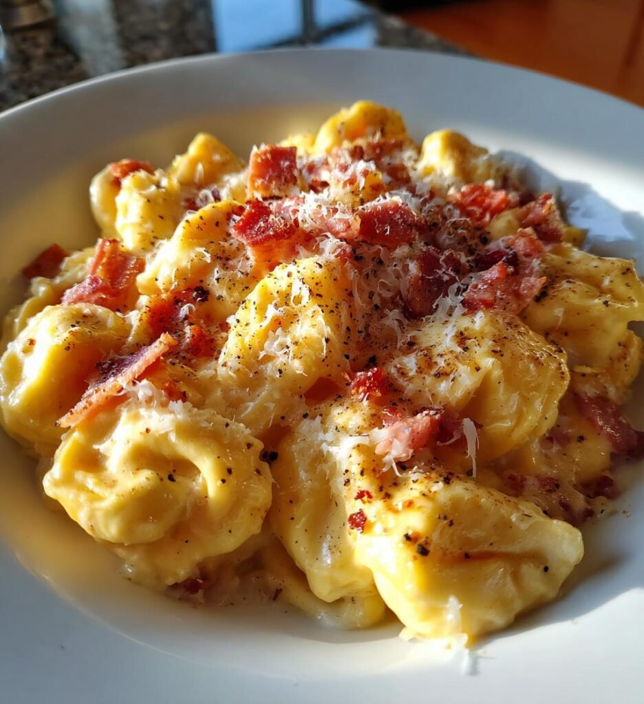 Krämig Tortellini med Skinka