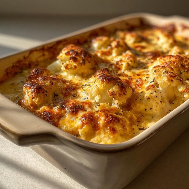 Krämig blomkålsgratäng