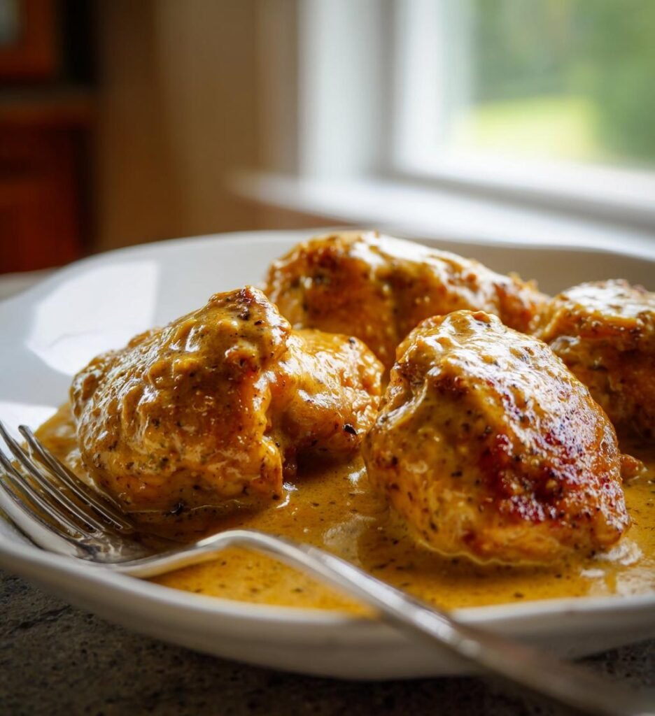 Krämig kyckling med dijonsenap