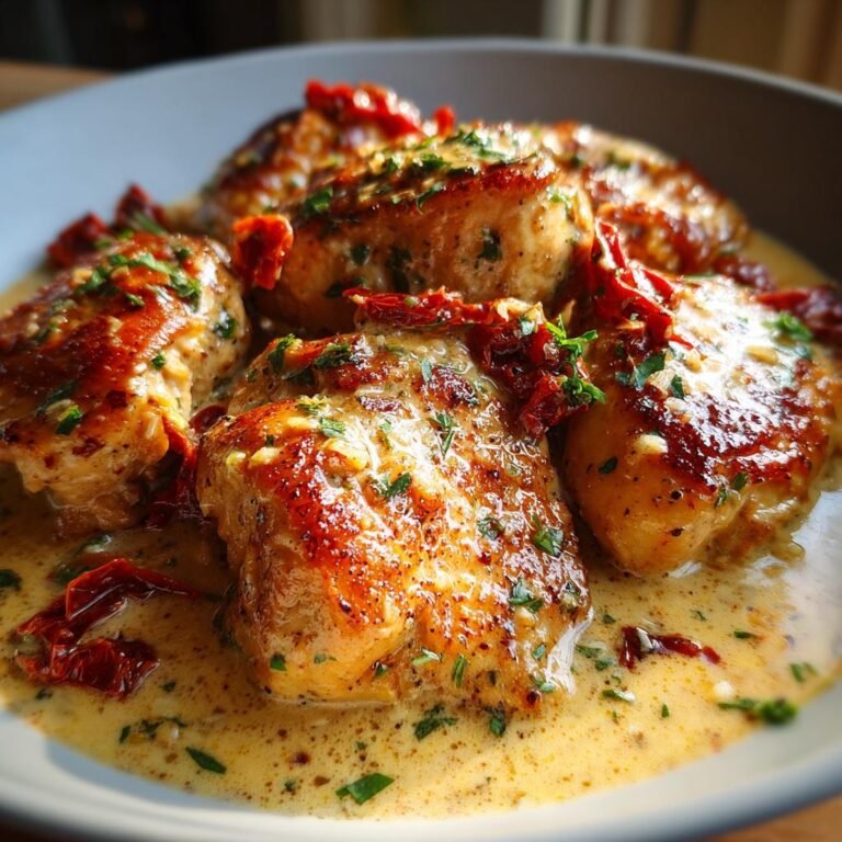 Krämig kyckling med soltorkade tomater