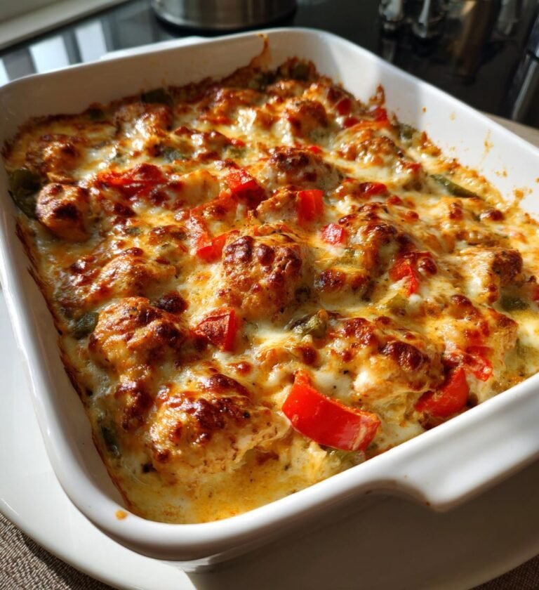 Krämig kycklinggratäng med paprika