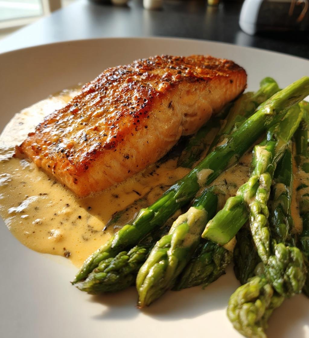 Krämig lax med sparris - detail 1