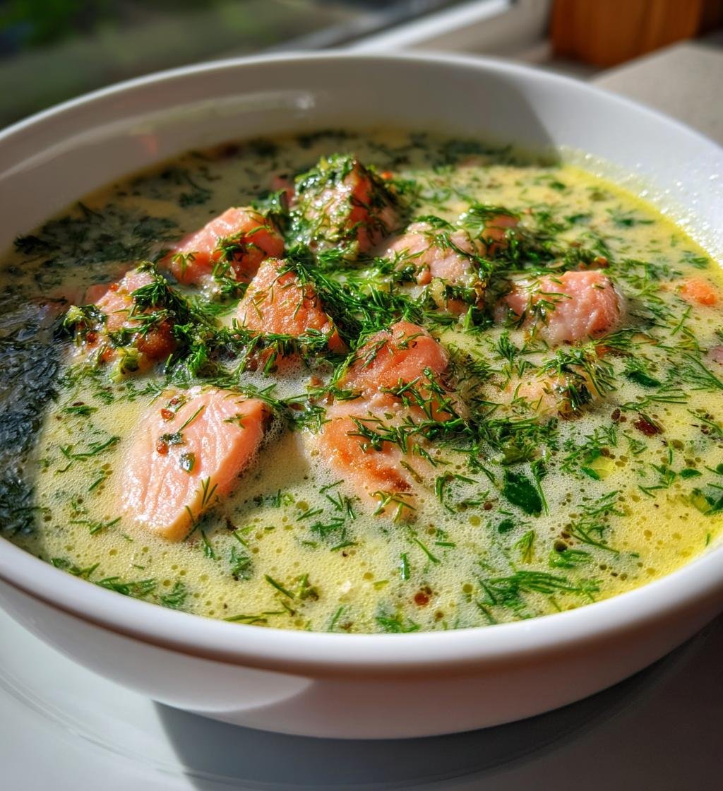 Krämig laxsoppa med dill - detail 1