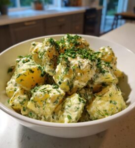 Krämig potatissallad med örter