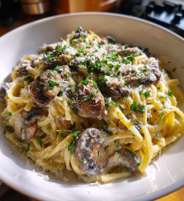 Krämig svamppasta med citron