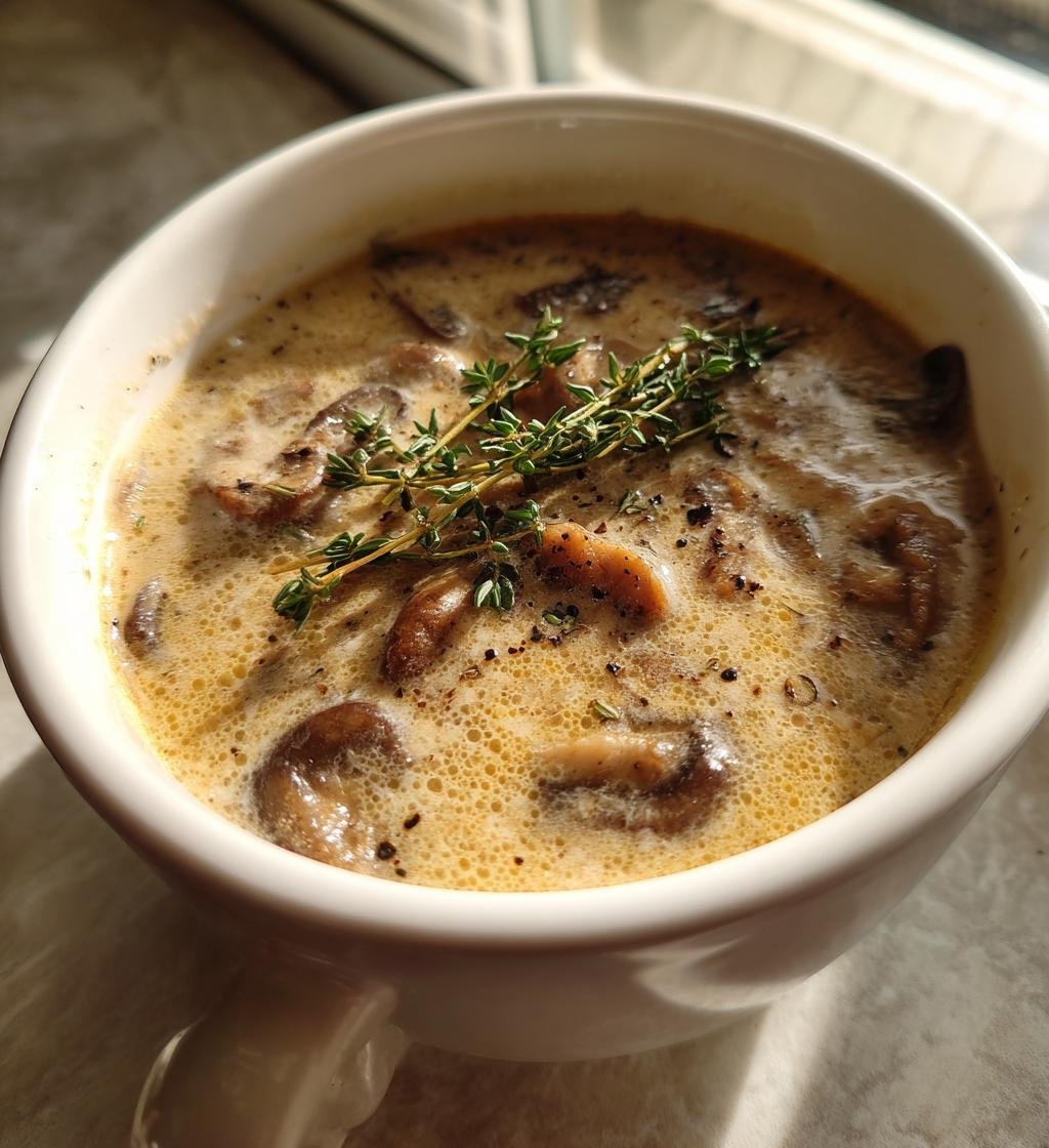 Krämig svampsoppa med timjan - detail 1