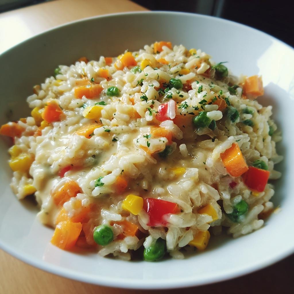 Krämigt Ris med Grönsaker och Färskostsås - detail 1