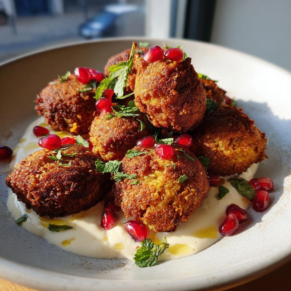 Kryddiga Kikärtsbollar med Myntayoghurt och Granatäpple - detail 1