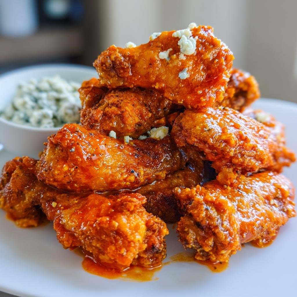 Kryddiga Kycklingvingar med Buffalosås och Blåostdipp - detail 1