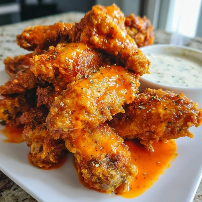 Kryddiga Kycklingvingar med Buffalosås och Blåostdipp