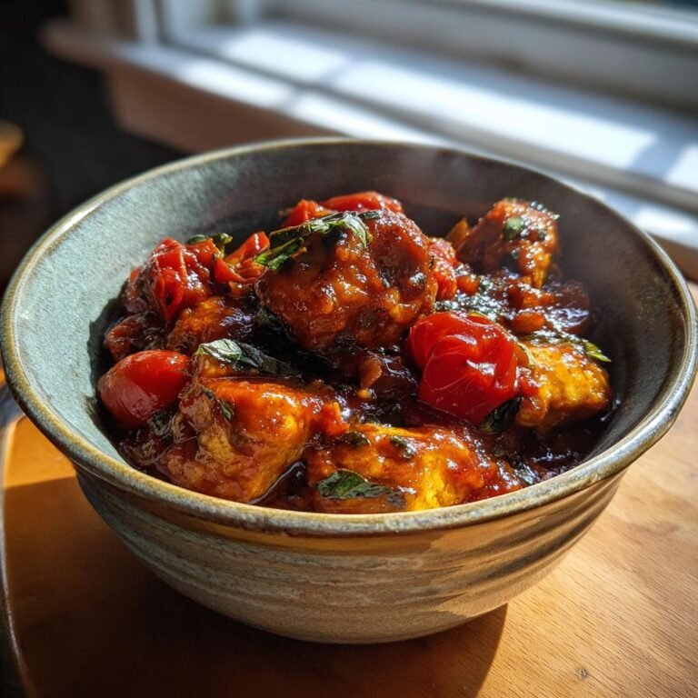 Kycklinggryta med Tomat och Basilika