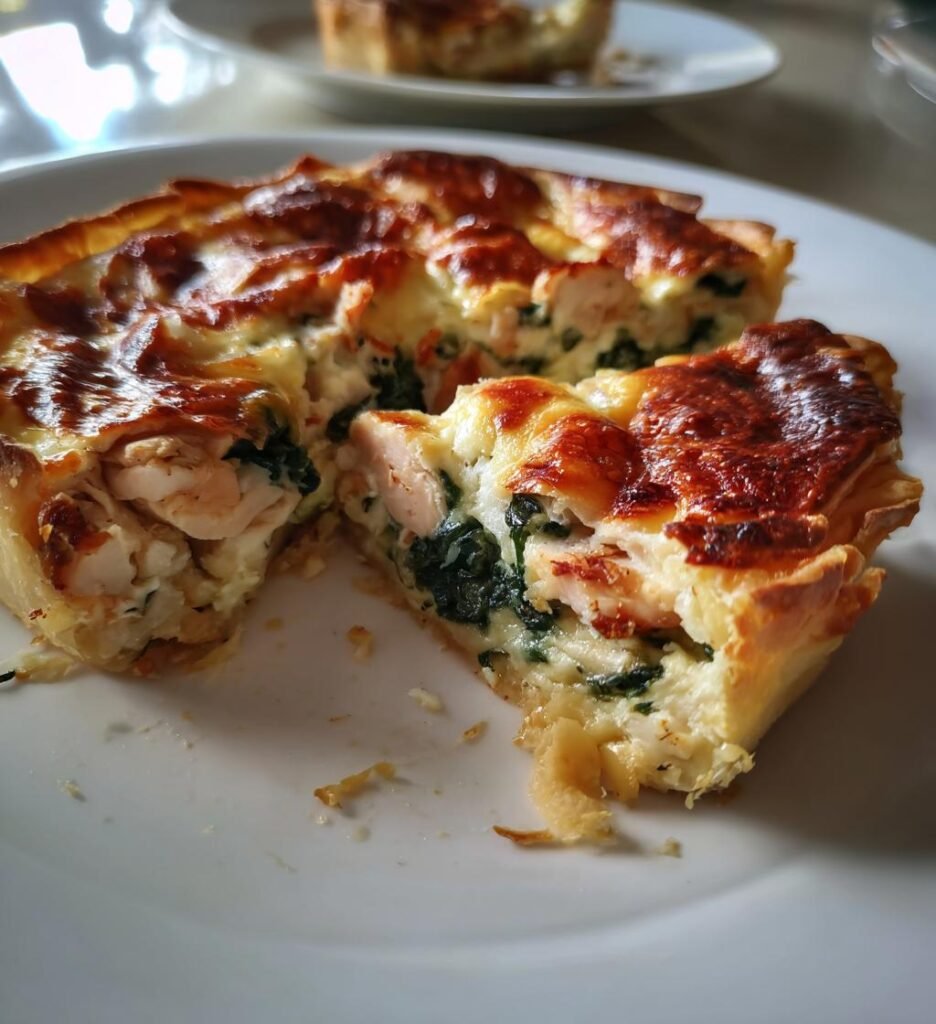 Kycklingpaj med Spenat och Feta