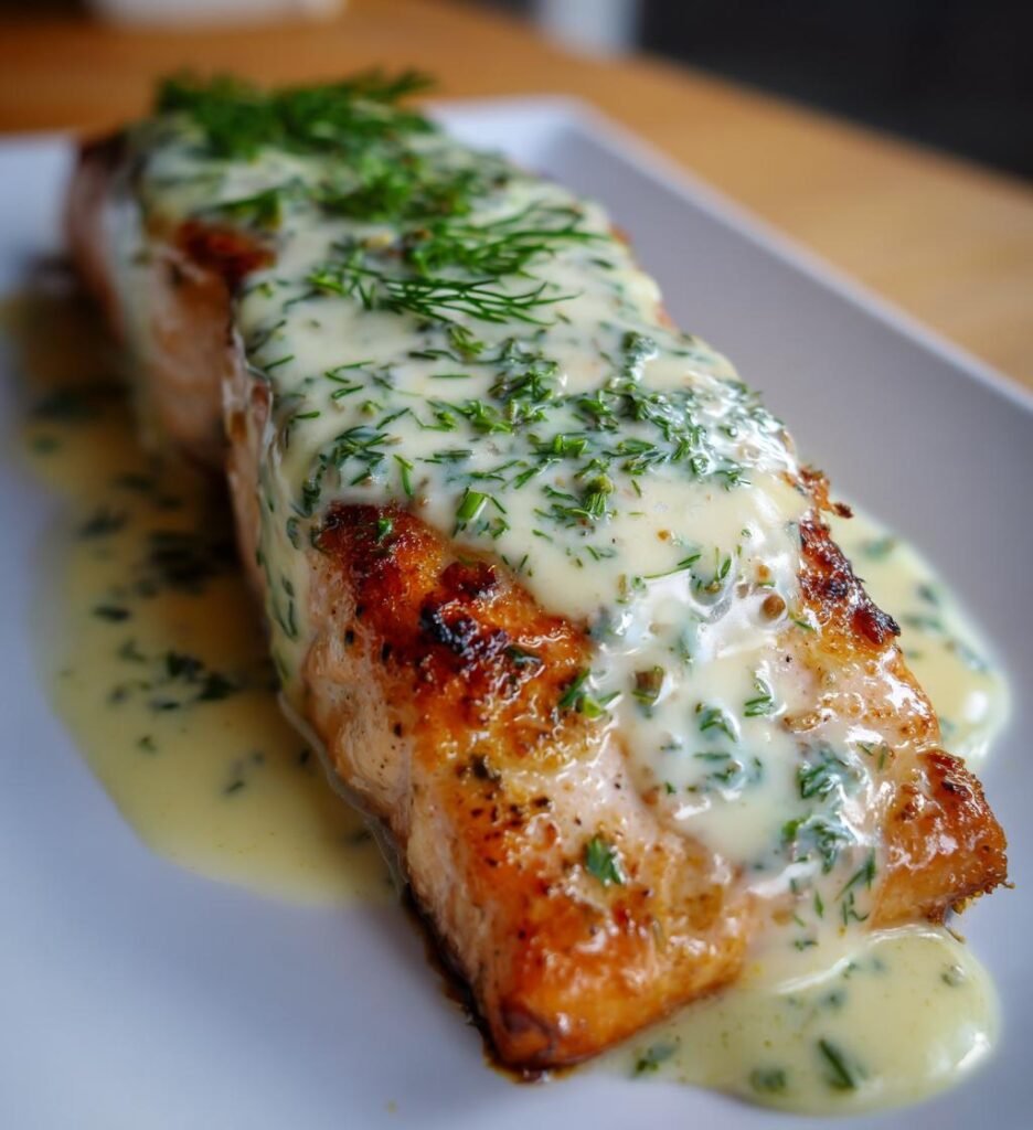 Lax med kall citronsås