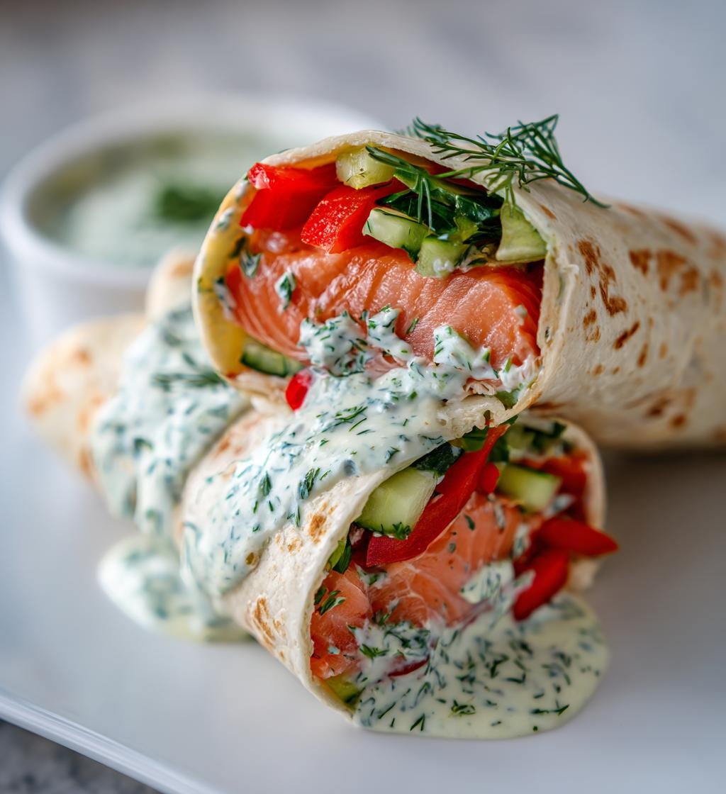 Laxwrap med örtsås - detail 1
