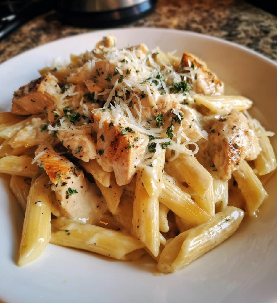 Ljuvlig Kyckling Alfredo med Penne