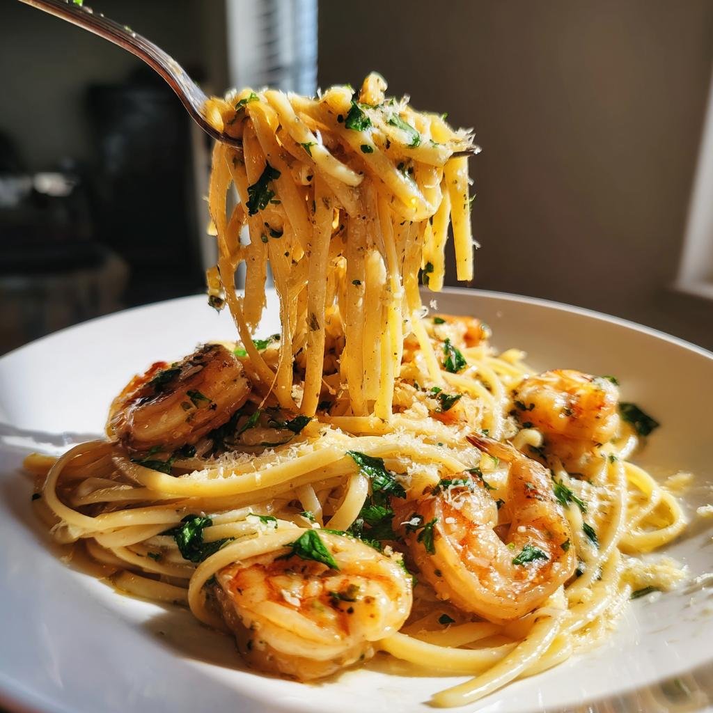 Ljuvlig Räkpasta med Vitlök - detail 1