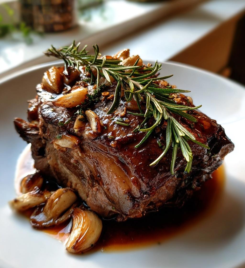 Långstekt Lammlägg med Rosmarin, Vitlök och Röd Vinreduktion - detail 1