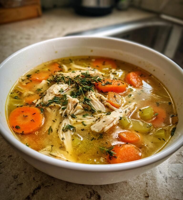 Lätt kycklingsoppa med grönsaker