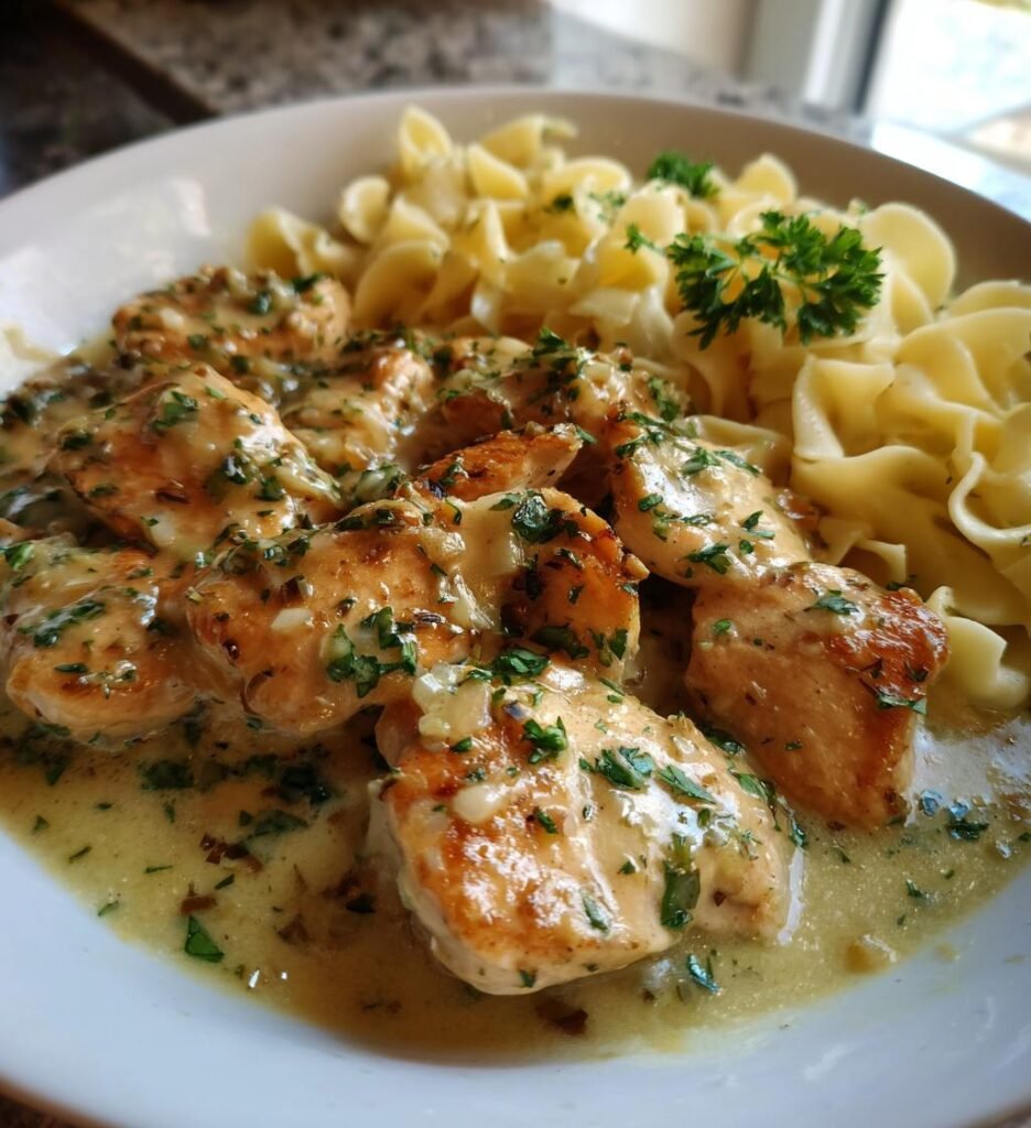 Magiskt God Kyckling i Parmesan- och Vitlökssås