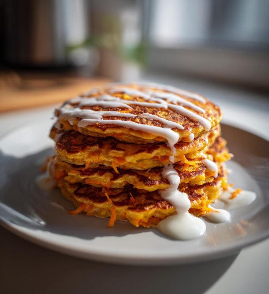 Morotsplättar med yoghurt