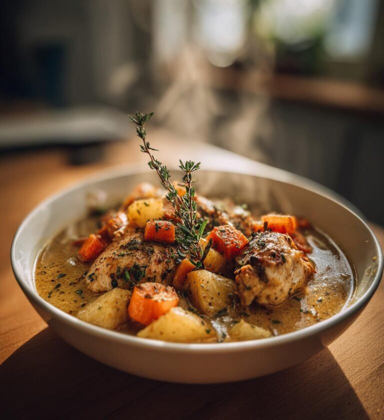 Mustig Gryta med Kyckling och Rotfrukter