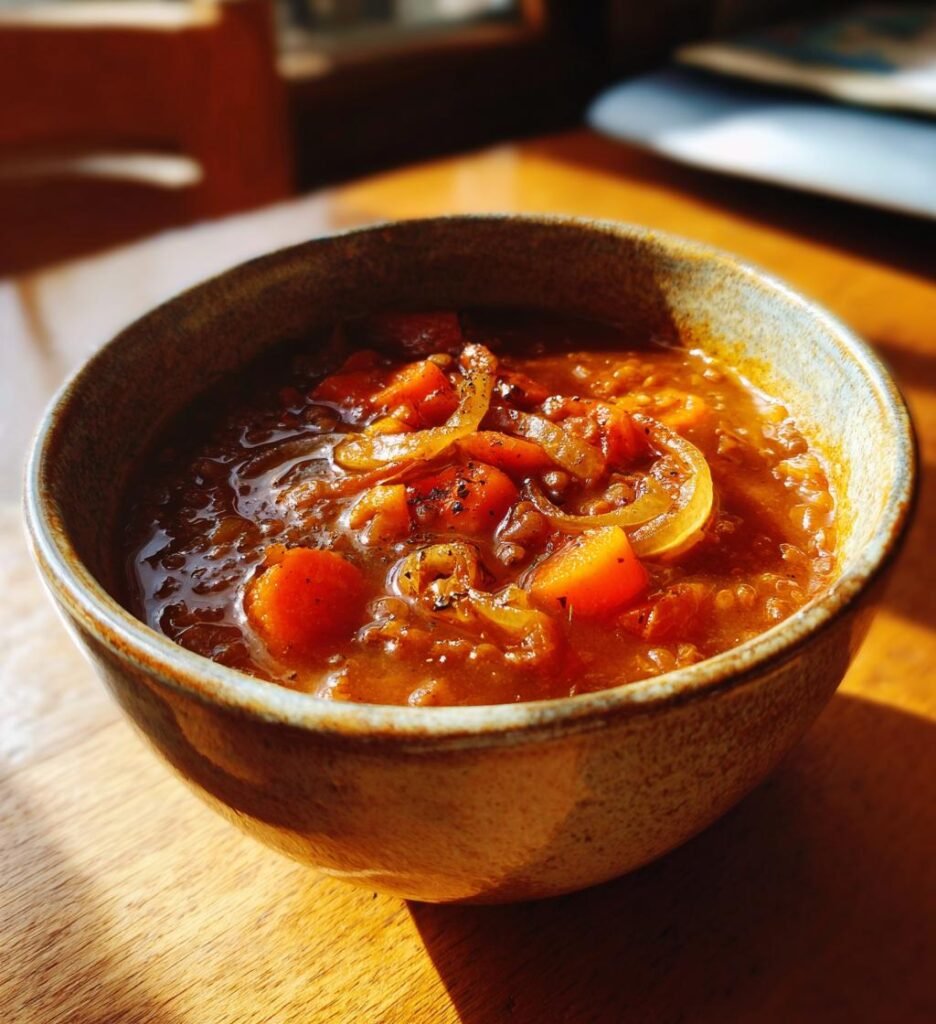 Mustig Linssoppa med Morötter