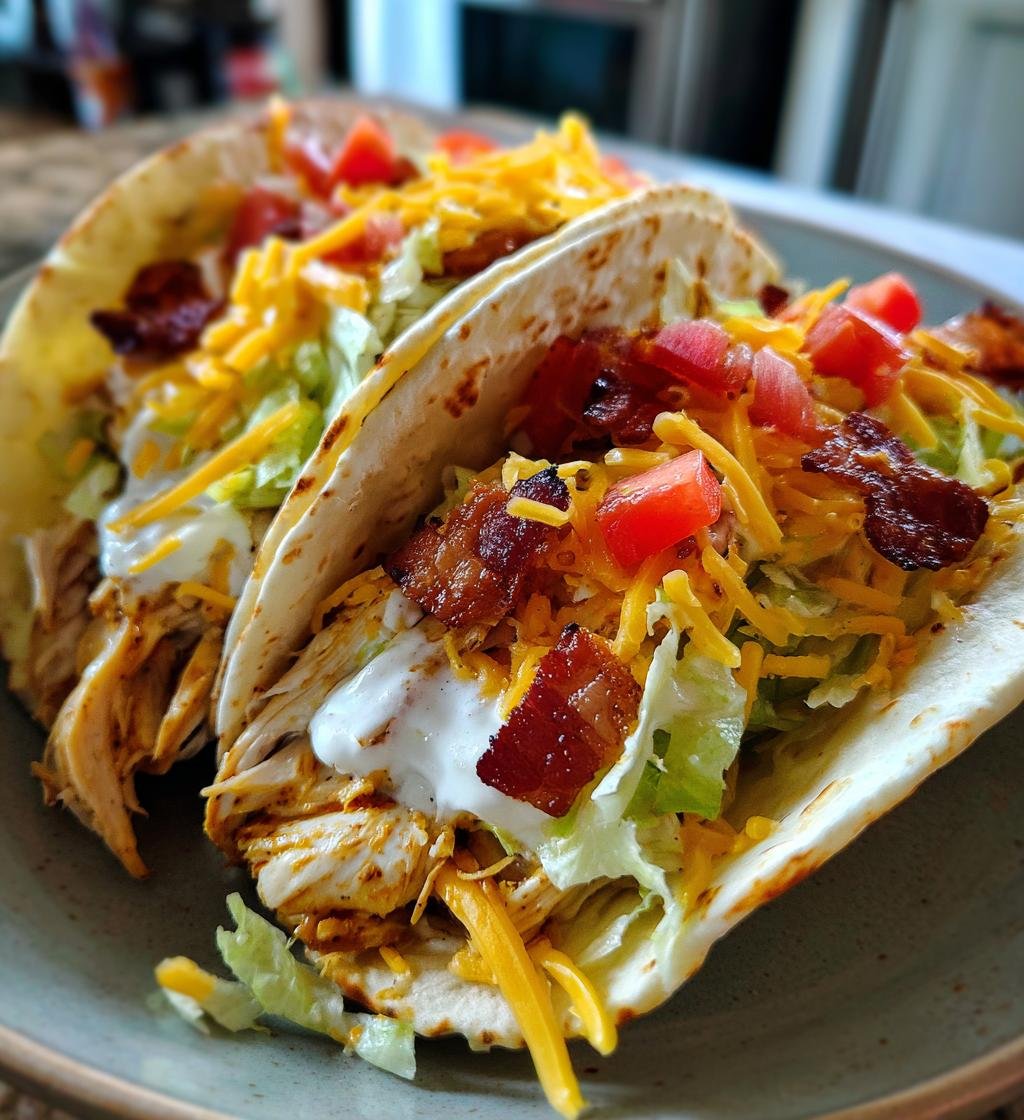 Oemotståndliga Kycklingtagcos med Krämig Ostfyllning, Bacon och Ranchkryddning - detail 1