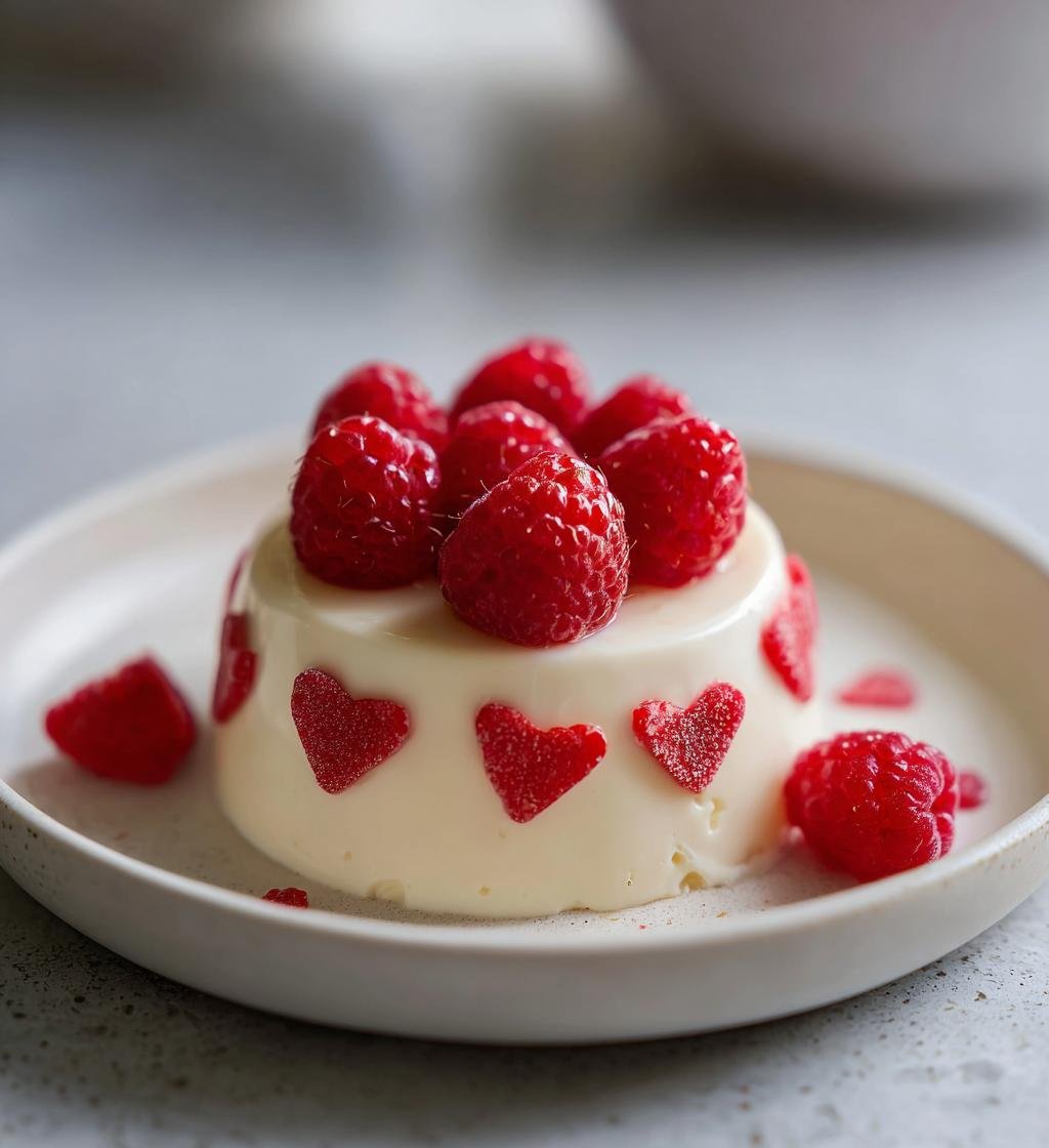 Pannacotta med hallonhjärtan - detail 1
