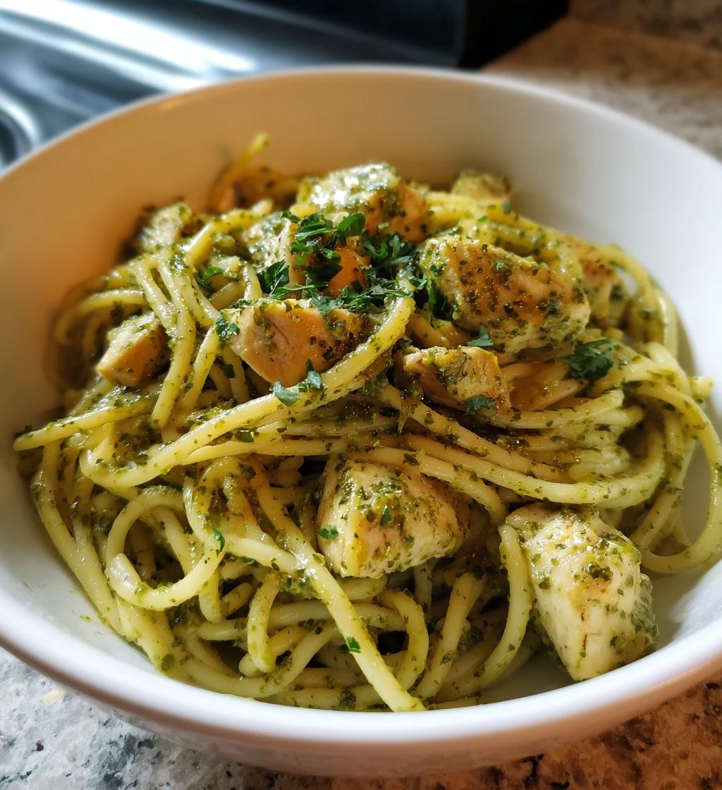 Pasta med kyckling och pesto - detail 1