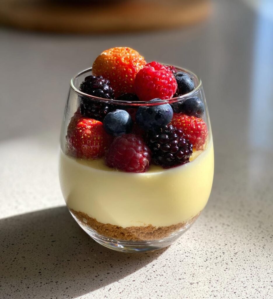 Påskdessert i glas med citron