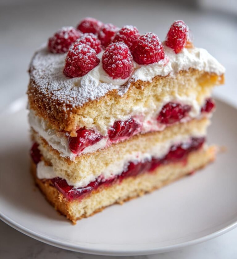 Påsktårta med hallon och vanilj