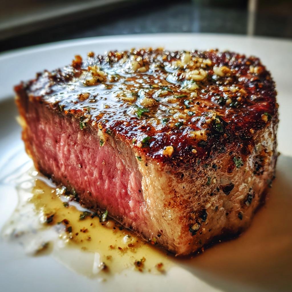 Saftig Entrecôte med Vitlökssmör - detail 1