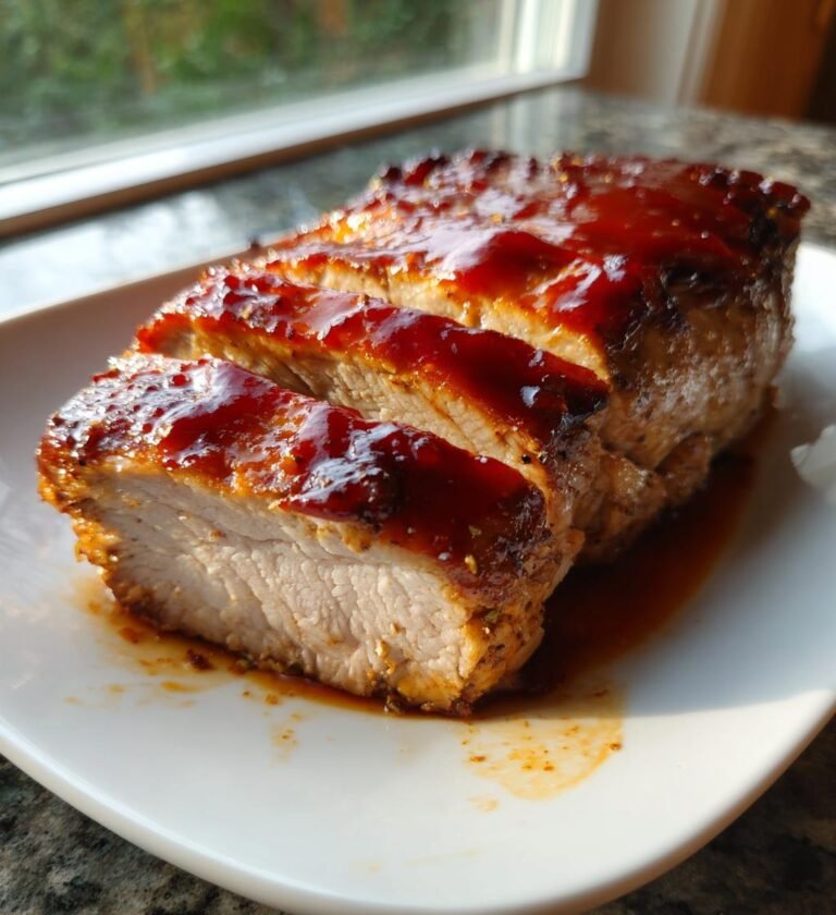 Saftig Fläskkarré i Ugn med BBQ-sås