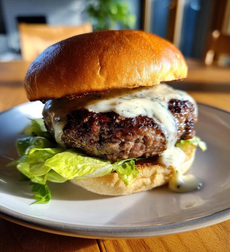 Saftiga Hamburgare med Hemgjord Dressing