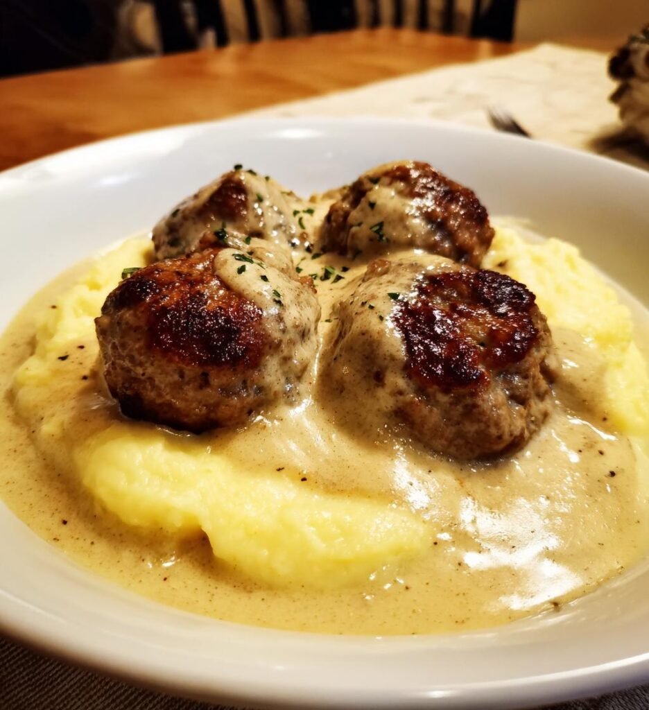 Saftiga Köttbullar i Gräddsås