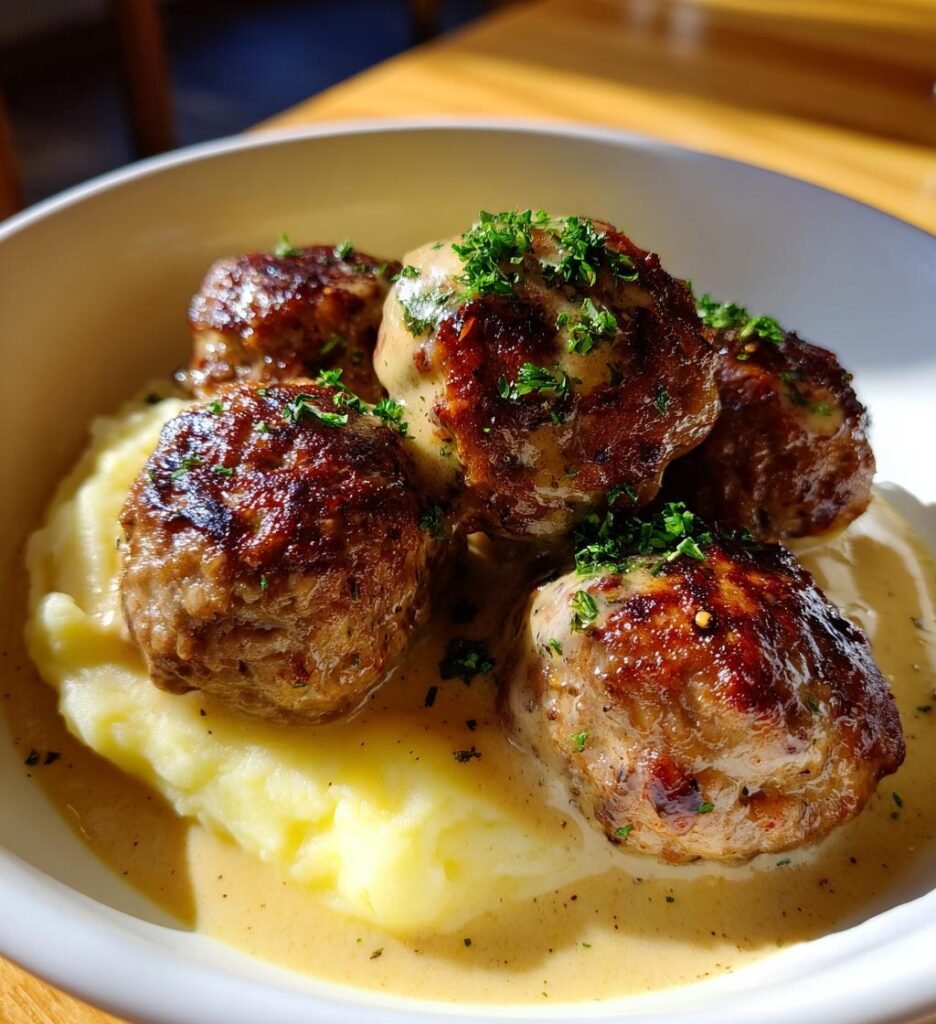 Saftiga Pannbiffar med Löksås