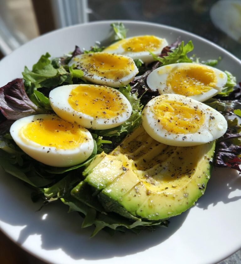 Sallad med avokado och ägg
