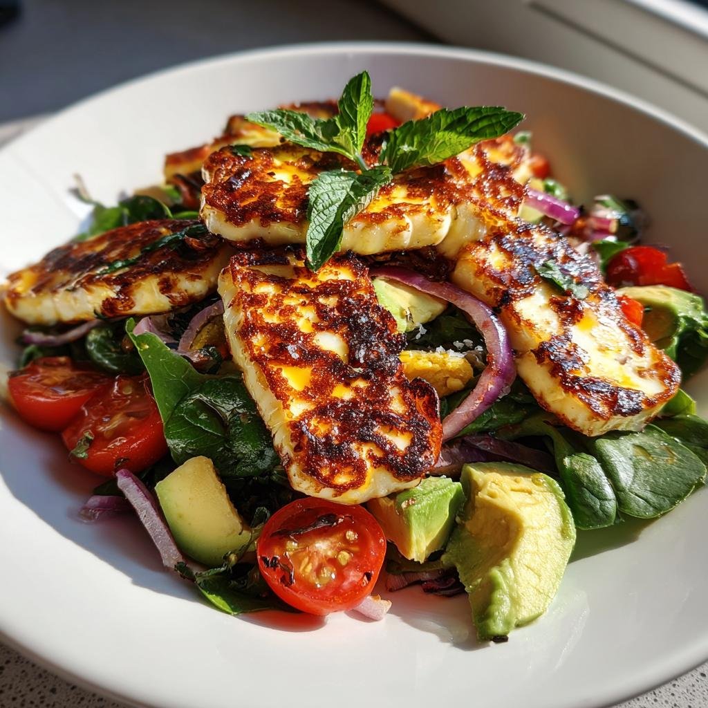 Sallad med grillad halloumi - detail 1