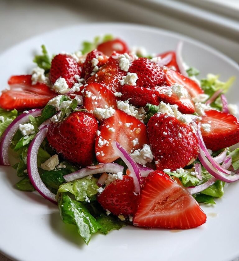 Sallad med jordgubbar och fetaost