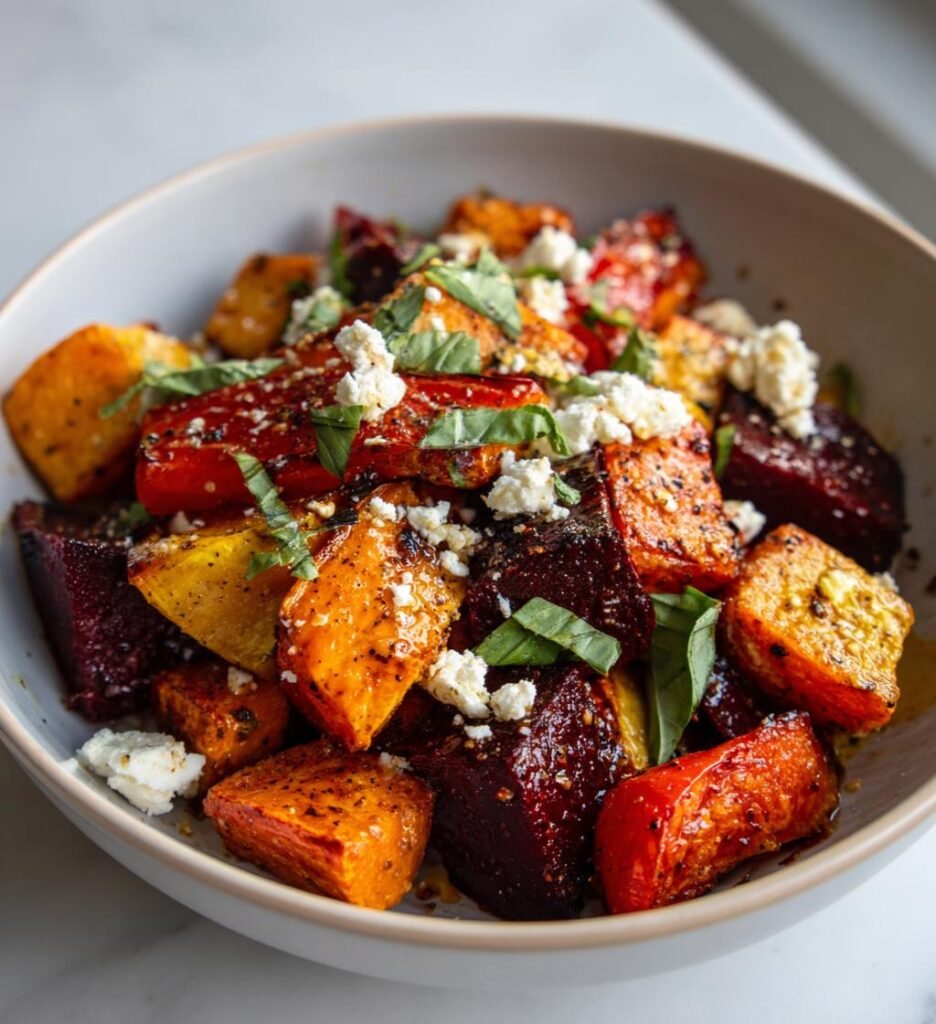 Sallad med rostade grönsaker