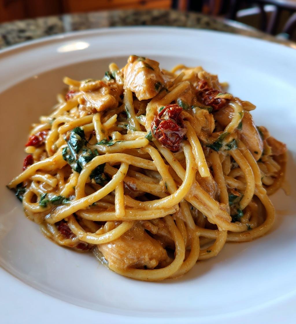 Snabb kycklingpasta med soltorkade tomater - detail 1