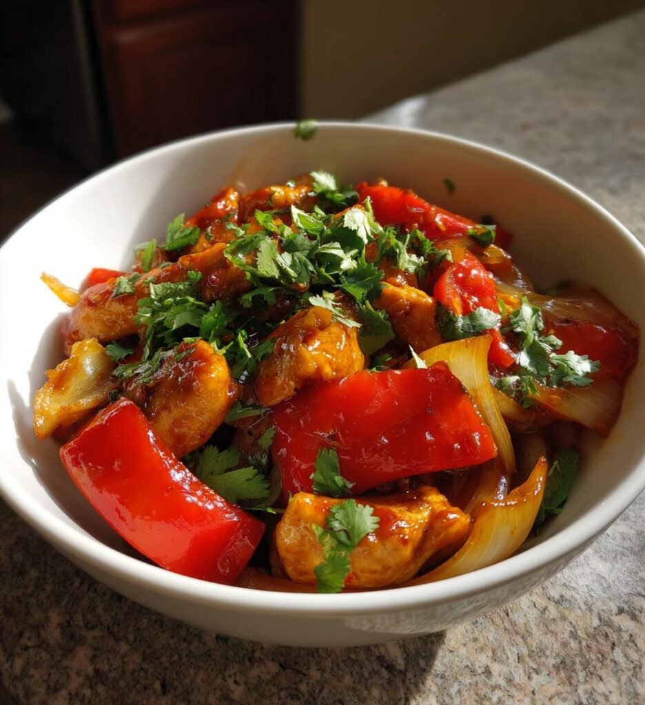 Snabb kycklingwok med grönsaker