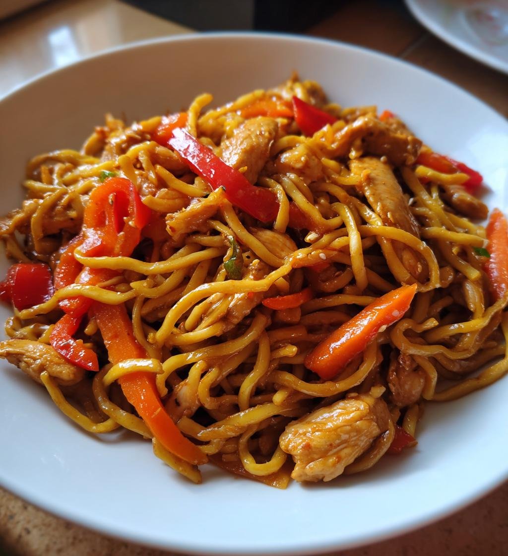 Snabb kycklingwok med nudlar - detail 1