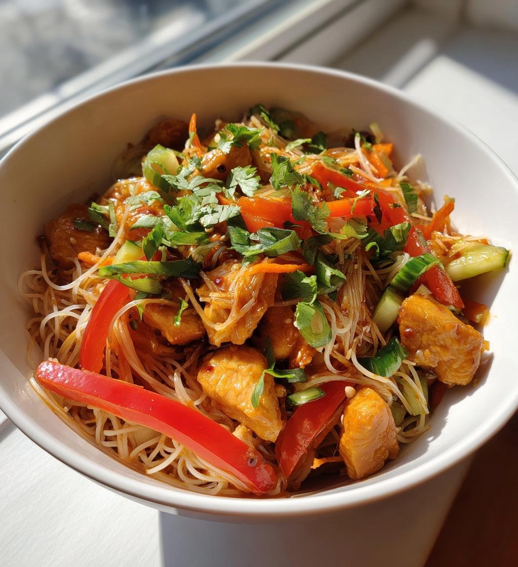 Snabb risnudelsallad med kyckling - detail 1