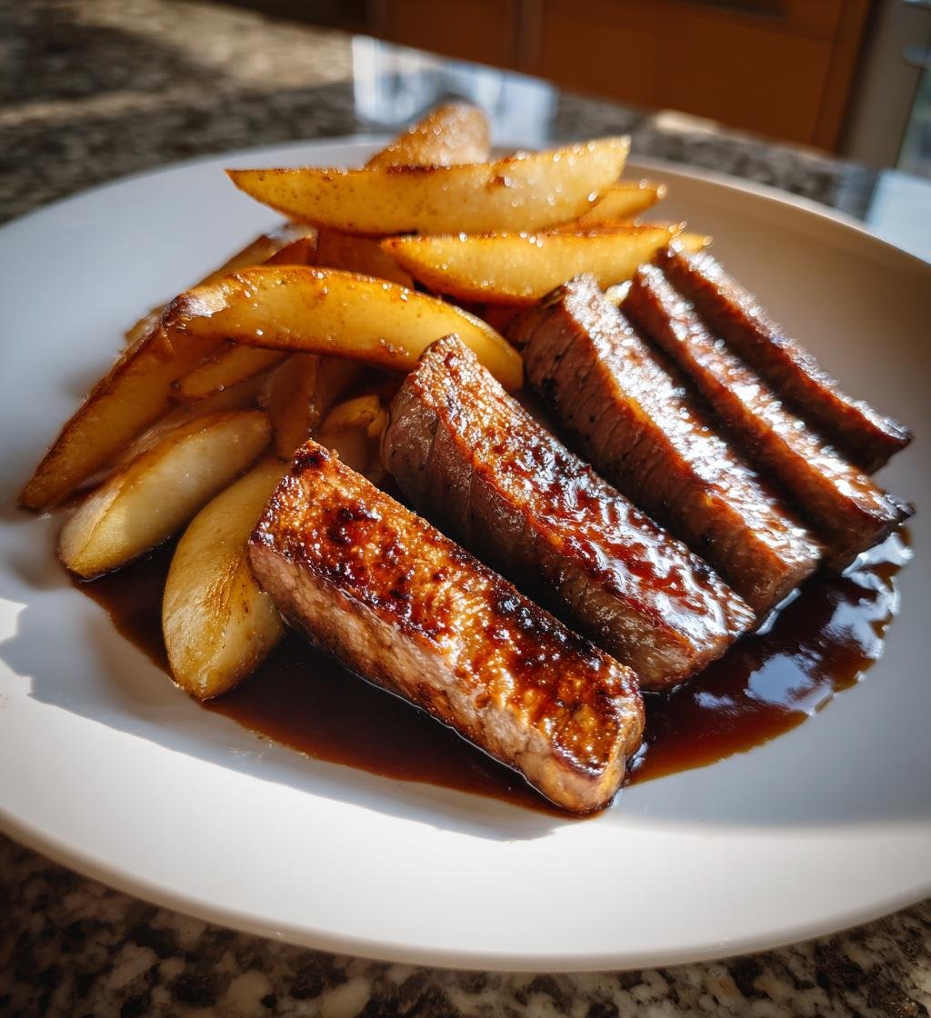 Stekt Anklever med Karamelliserade Päron och Balsamicoreduktion - detail 1