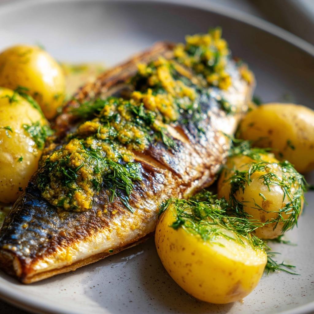 Stekt Makrill med Senap, Dill och Kokt Färskpotatis - detail 1