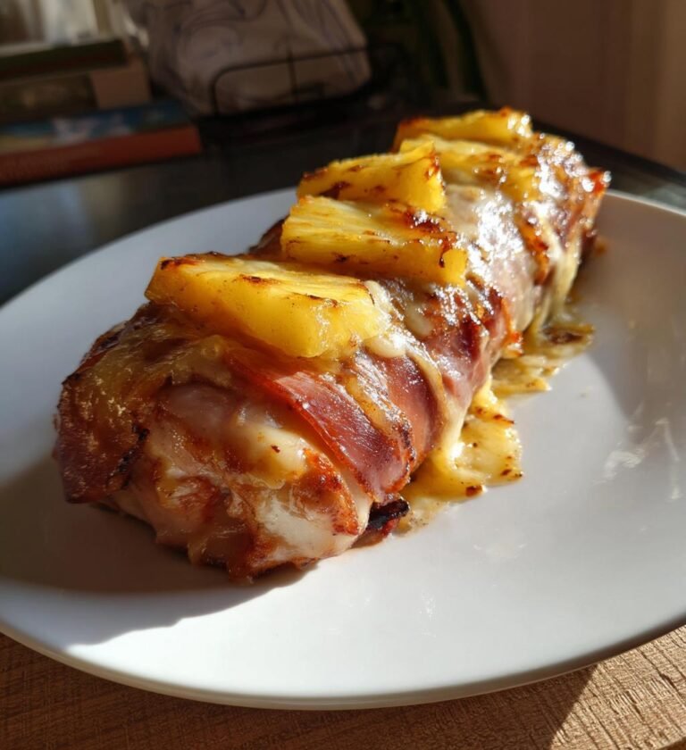 Ugnsbakad Kassler med Ananas och Ost