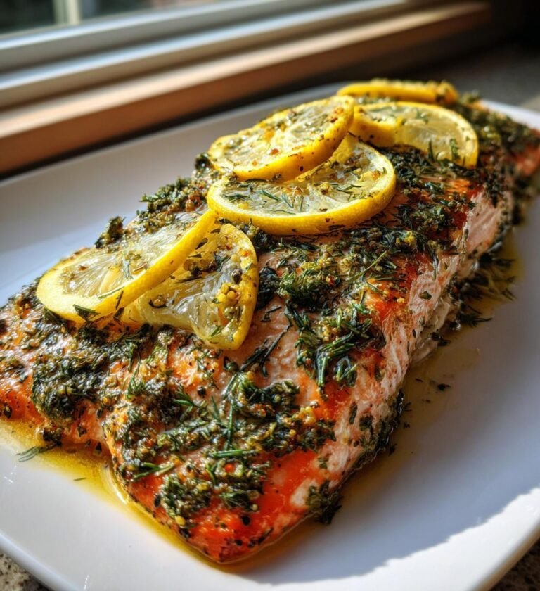 Ugnsbakad Lax med Örttäcke